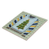 Christmas Tree Ugly Sweater Holiday Art Tile Tegeltje (Zijkant)