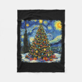 Christmas Tree Van Gogh Starry Night Christmas 202 Fleece Deken (Voorkant)