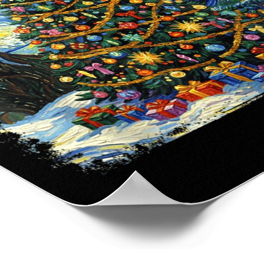 Christmas Tree Van Gogh Starry Night Christmas 202 Poster (Hoek)