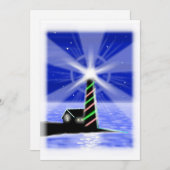 Christmas Tree vuurtoren platte kaart (Voorkant / Achterkant)