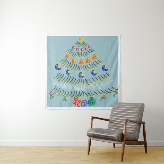 Christmas tree wandkleed (In situ)