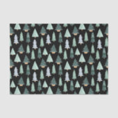 Christmas Tree Watercolor Pattern Tissue Paper Tissuepapier (Voorkant)