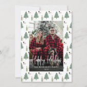 Christmas Tree Wine Cheese Custom Photo Feestdagenkaart (Voorkant)