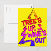 Christmas Tree Wine Lover Briefkaart (Voorkant / Achterkant)