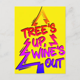 Christmas Tree Wine Lover Briefkaart