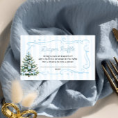 Christmas Tree Winter Blue Diaper Raffle Tickets Informatiekaartje