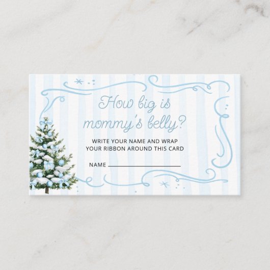 Christmas Tree Winter How Big Is Mommy's Belly Informatiekaartje (Voorkant)
