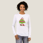 Christmas Tree with Presents and Cat Tri-Blend Shirt (Voorkant)