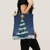 Christmas Tree with Snow Tote Tote Bag (Dichtbij)