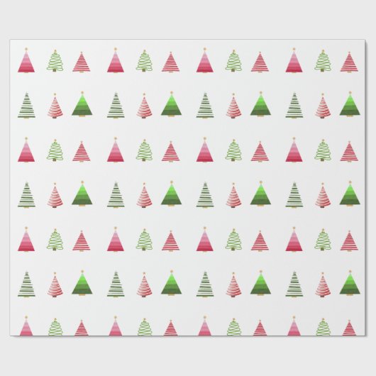 Christmas Tree Wrapping Paper Cadeaupapier (Vlak)