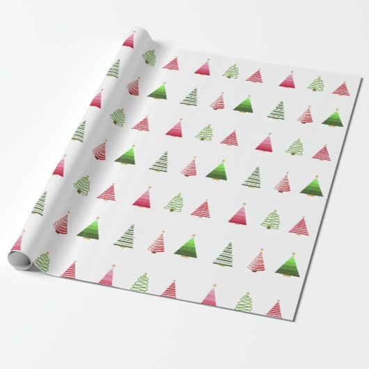 Christmas Tree Wrapping Paper Cadeaupapier (Uitgerold)