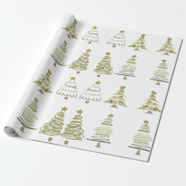 CHRISTMAS TREE WRAPPING PAPER CADEAUPAPIER