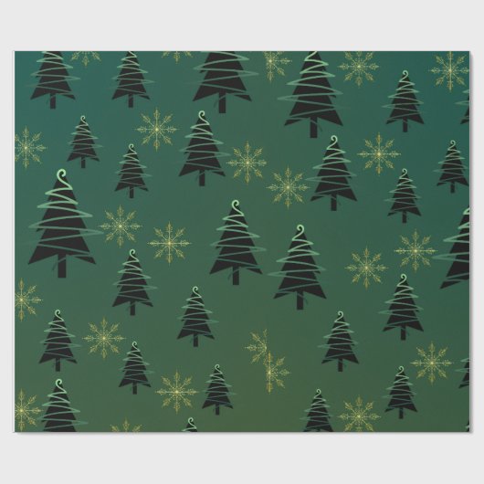 Christmas Tree Wrapping Paper Cadeaupapier (Vlak)