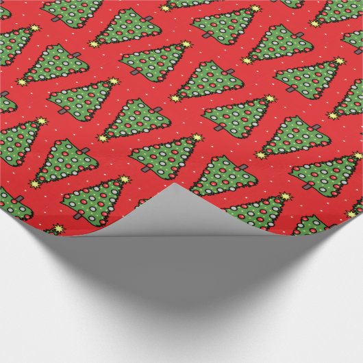 Christmas Tree Wrapping Paper Cadeaupapier (Hoek)