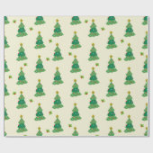 Christmas Tree Wrapping Paper | Cozy Illustrations Cadeaupapier (Vlak)