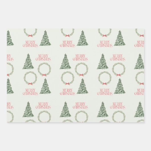 Christmas Tree Wrapping Sheet  Inpakpapier Vel (Voorkant 2)