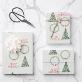 Christmas Tree Wrapping Sheet  Inpakpapier Vel