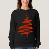 Christmas Tree Xmas Tree Orange Brush Stroke Men W Trui (Voorkant)