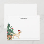 Christmas Tree Yellow Labrador Retriever Holiday Notitiekaartje (Voorkant / Achterkant)