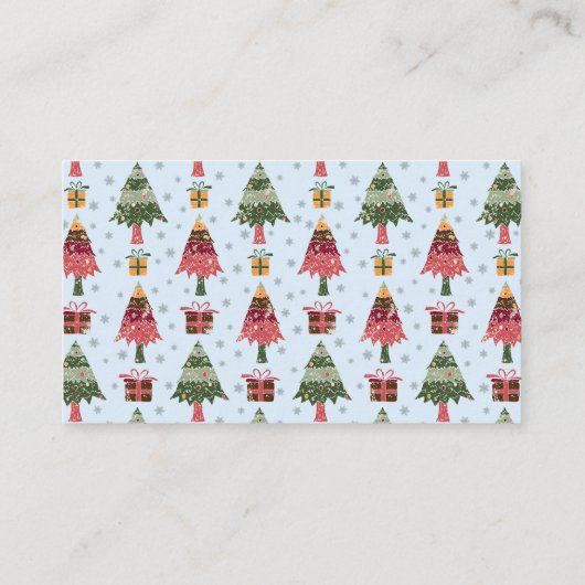 Christmas Trees 2 Visitekaartje (Achterkant)
