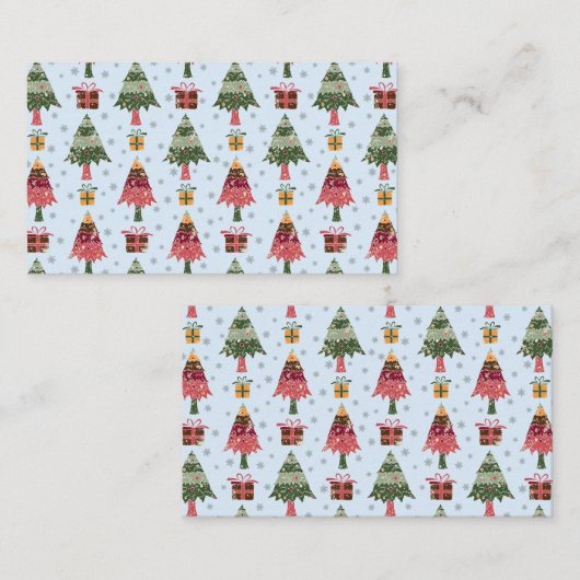 Christmas Trees 2 Visitekaartje (Voorkant / Achterkant)
