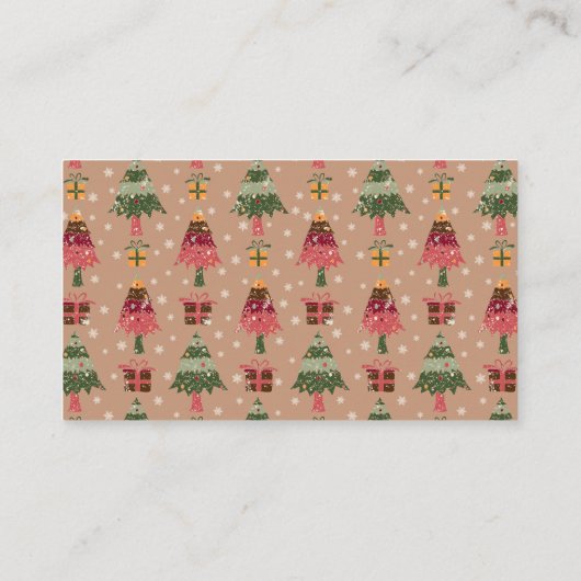 Christmas Trees 3 Visitekaartje (Achterkant)