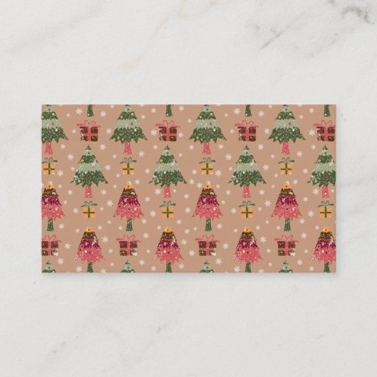 Christmas Trees 3 Visitekaartje (Voorkant)