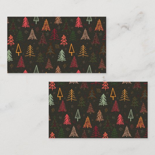 Christmas Trees 4 Visitekaartje (Voorkant / Achterkant)