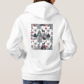 Christmas trees and deer hoodie for women (Achterkant)