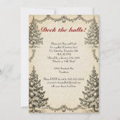 Christmas Trees and Garlands Holiday Party Kaart (Voorkant)
