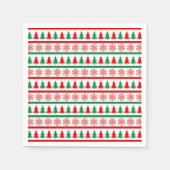 Christmas Trees and Snowflakes Print Paper Napkins Servet (Voorkant)