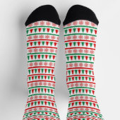 Christmas Trees and Snowflakes Print Socks Sokken (Top)