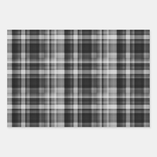 Christmas Trees Black Plaid Inpakpapier Vel (Voorkant 2)