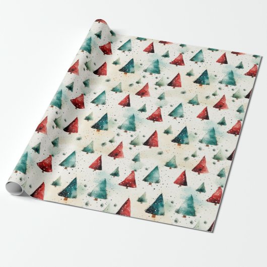 Christmas trees cadeaupapier (Uitgerold)