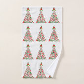 ** CHRISTMAS TREES** CHRISTMAS TOWEL SET BAD HANDDOEK (Handdoek)