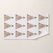 ** CHRISTMAS TREES** CHRISTMAS TOWEL SET BAD HANDDOEK (Handdoek)