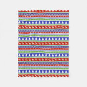 CHRISTMAS TREES EN REINDEER THROW BLANKET FLEECE DEKEN (Voorkant)
