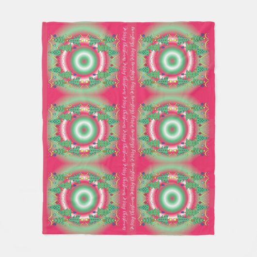 Christmas Trees Fleece Blanket (Voorkant)
