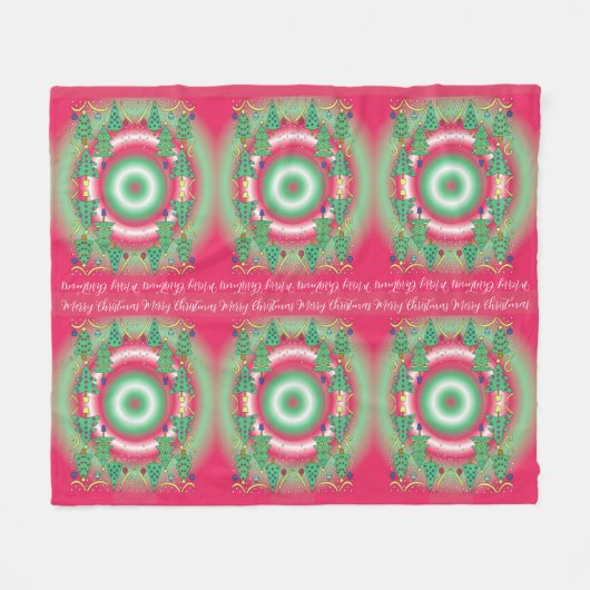 Christmas Trees Fleece Blanket (Voorkant (Horizontaal))