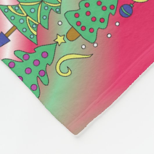 Christmas Trees Fleece Blanket (Hoek)