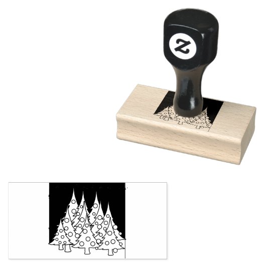 Christmas Trees Foil Rubberstempel (Gestempeld)