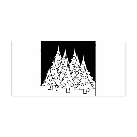 Christmas Trees Foil Rubberstempel (Afrduk)