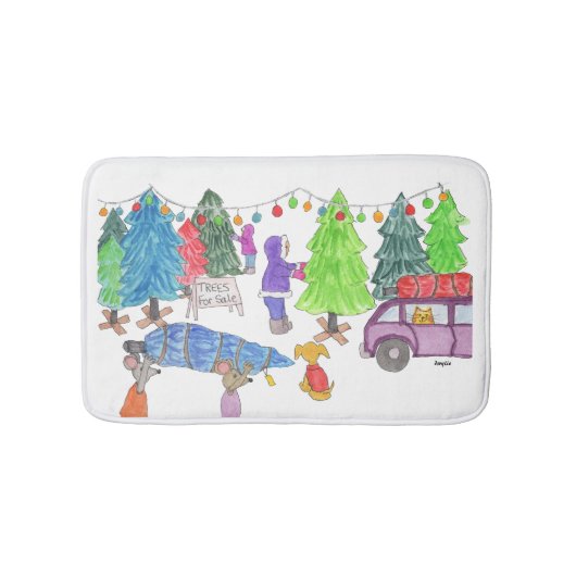 Christmas Trees for Sale Badmat (Voorkant)