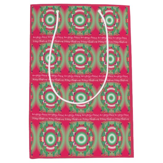 Christmas Trees Gift Bag Medium Cadeauzakje (Voorkant)