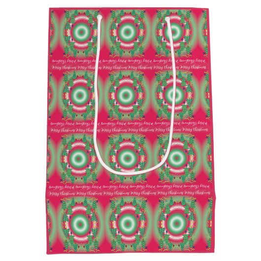 Christmas Trees Gift Bag Medium Cadeauzakje (Achterkant)