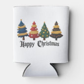 Christmas Trees Holiday Happy Christmas Grunge Blikjeskoeler (Voorkant)