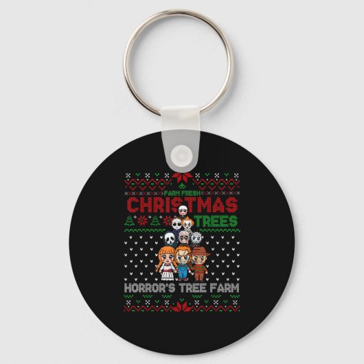 Christmas Trees Horrors Tree Farm, Scary Character Sleutelhanger (Voorkant)