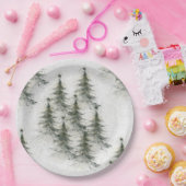 Christmas trees in the Woods Papieren Bordje (Feest)