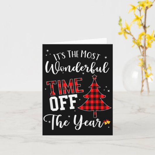 Christmas Trees It's The Most Wonderful Time Off T Kaart (Gele Bloem)