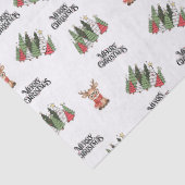 Christmas Trees & Reindeer Wrapping Paper Tissuepapier (Detail)